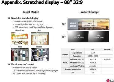 Mua Màn hình LCD kéo dài thanh Digital Signage LG 88' LD880DEN-UKA2 3840*1080 Pixel 56 Pin 1.07B Màu sắc 700CD/M2 online manufacture